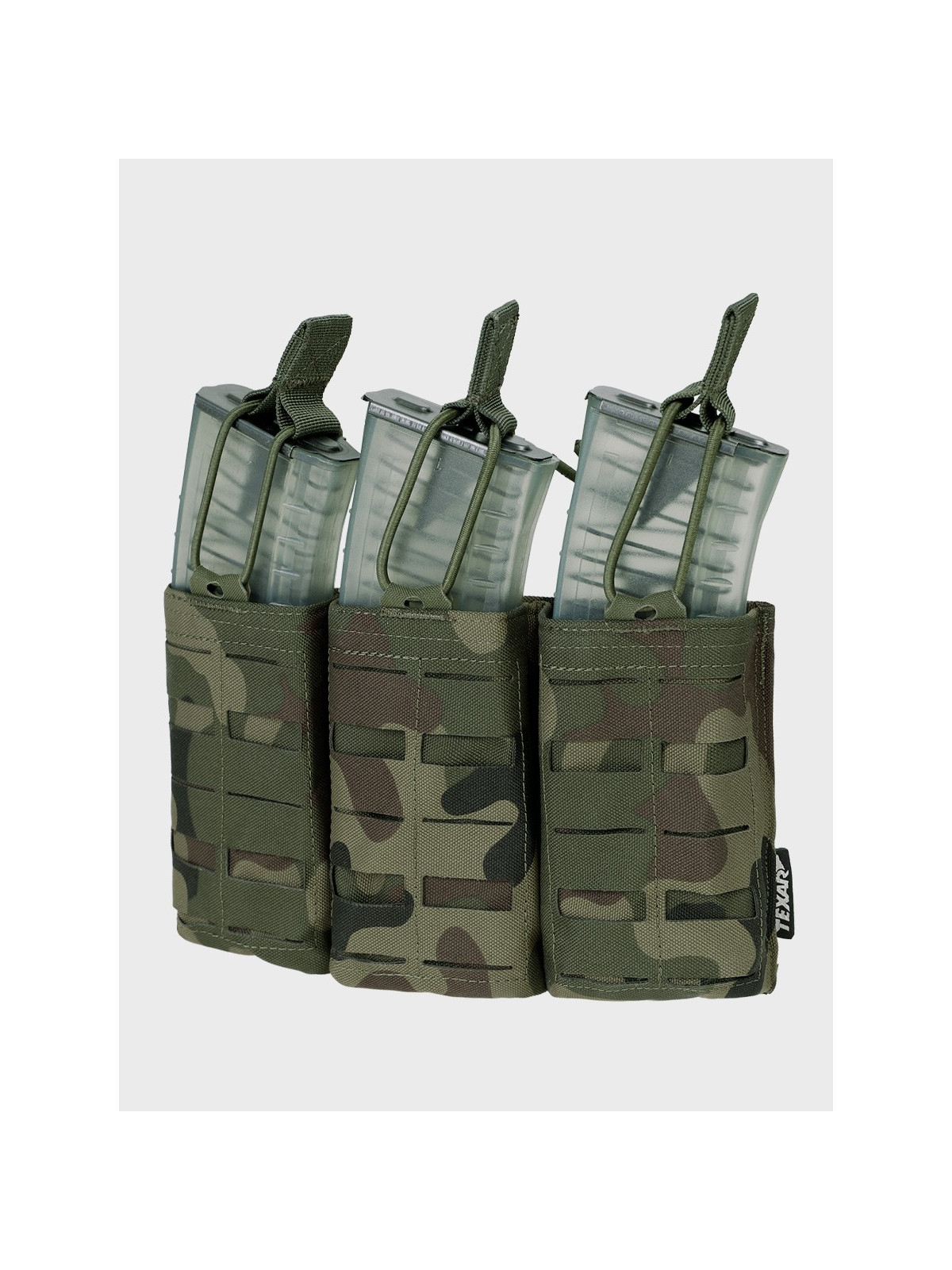 TEXAR Potrójna Ładownica na Magazynki Typu Open MAG 3 Molle PL Camo WZ.93 