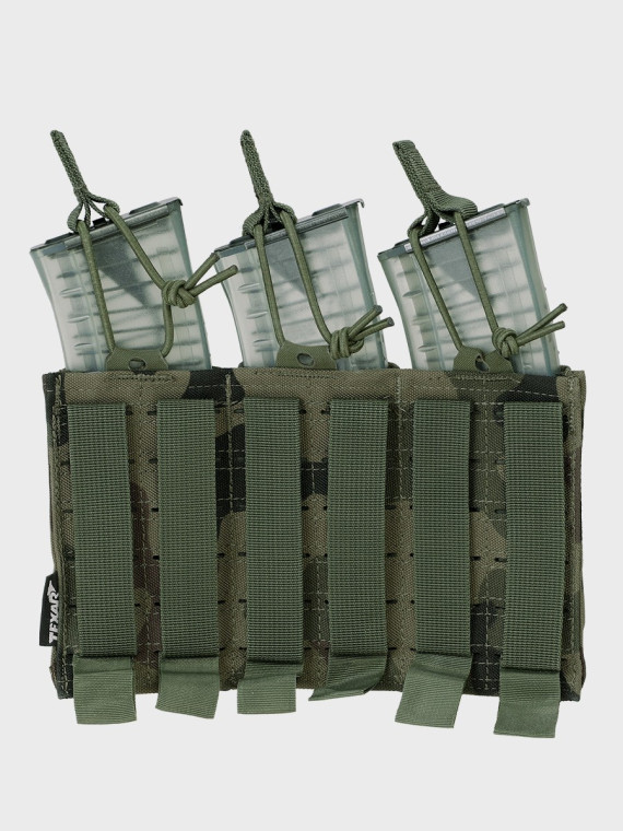 TEXAR Potrójna Ładownica na Magazynki Typu Open MAG 3 Molle PL Camo WZ.93 