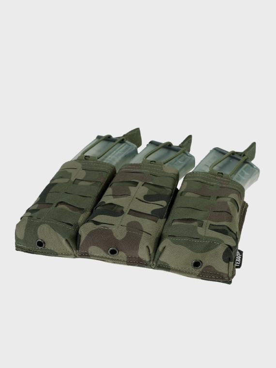 TEXAR Potrójna Ładownica na Magazynki Typu Open MAG 3 Molle PL Camo WZ.93 