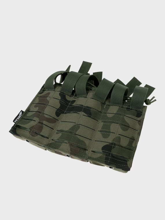 TEXAR Potrójna Ładownica na Magazynki Typu Open MAG 3 Molle PL Camo WZ.93 