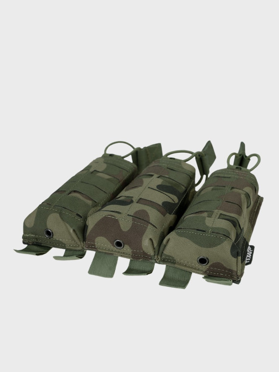 TEXAR Potrójna Ładownica na Magazynki Typu Open MAG 3 Molle PL Camo WZ.93 