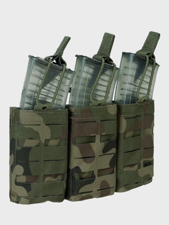 TEXAR Potrójna Ładownica na Magazynki Typu Open MAG 3 Molle PL Camo WZ.93 