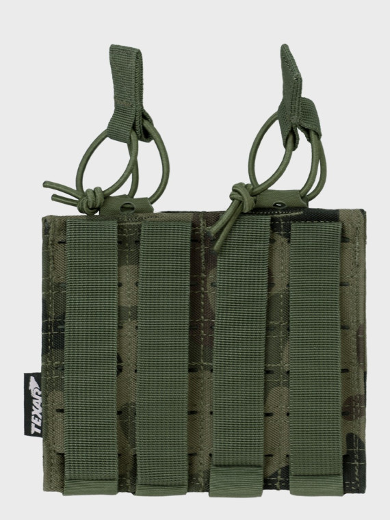 TEXAR Podwójna Ładownica na Magazynki Typu Open MAG 2 Molle PL Camo WZ.93