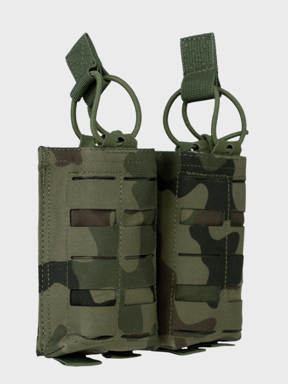 TEXAR Podwójna Ładownica na Magazynki Typu Open MAG 2 Molle PL Camo WZ.93