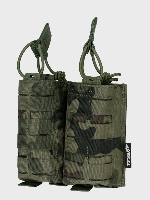 TEXAR Podwójna Ładownica na Magazynki Typu Open MAG 2 Molle PL Camo WZ.93