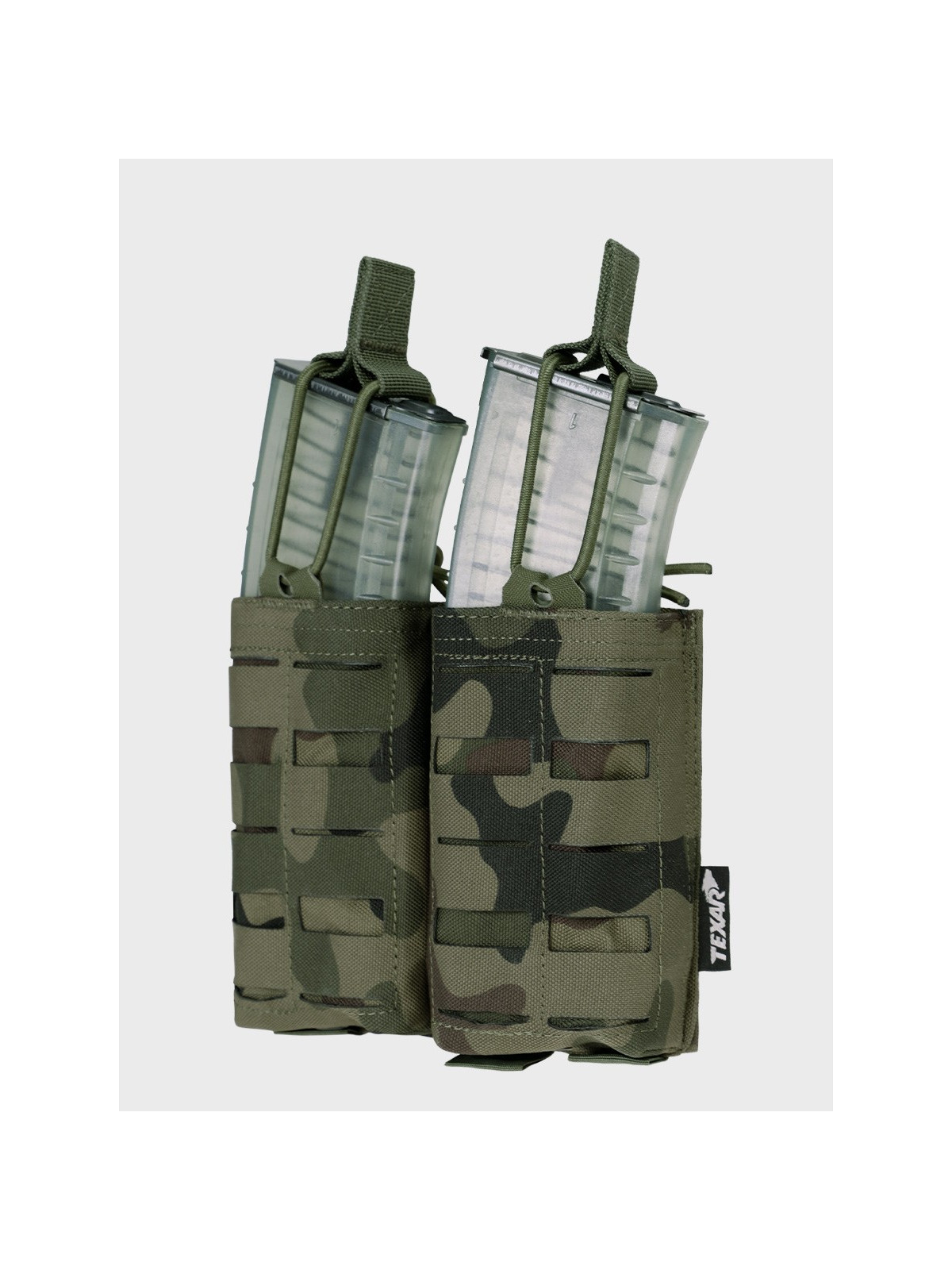 TEXAR Podwójna Ładownica na Magazynki Typu Open MAG 2 Molle PL Camo WZ.93