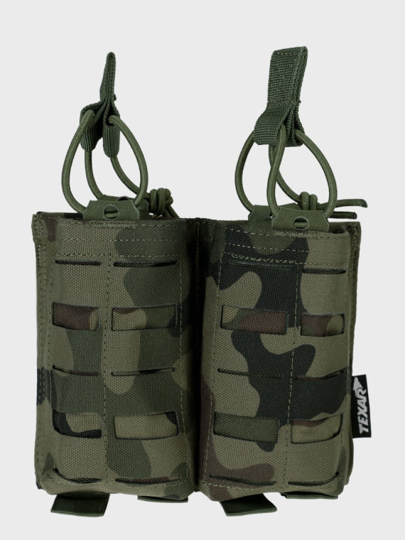 TEXAR Podwójna Ładownica na Magazynki Typu Open MAG 2 Molle PL Camo WZ.93