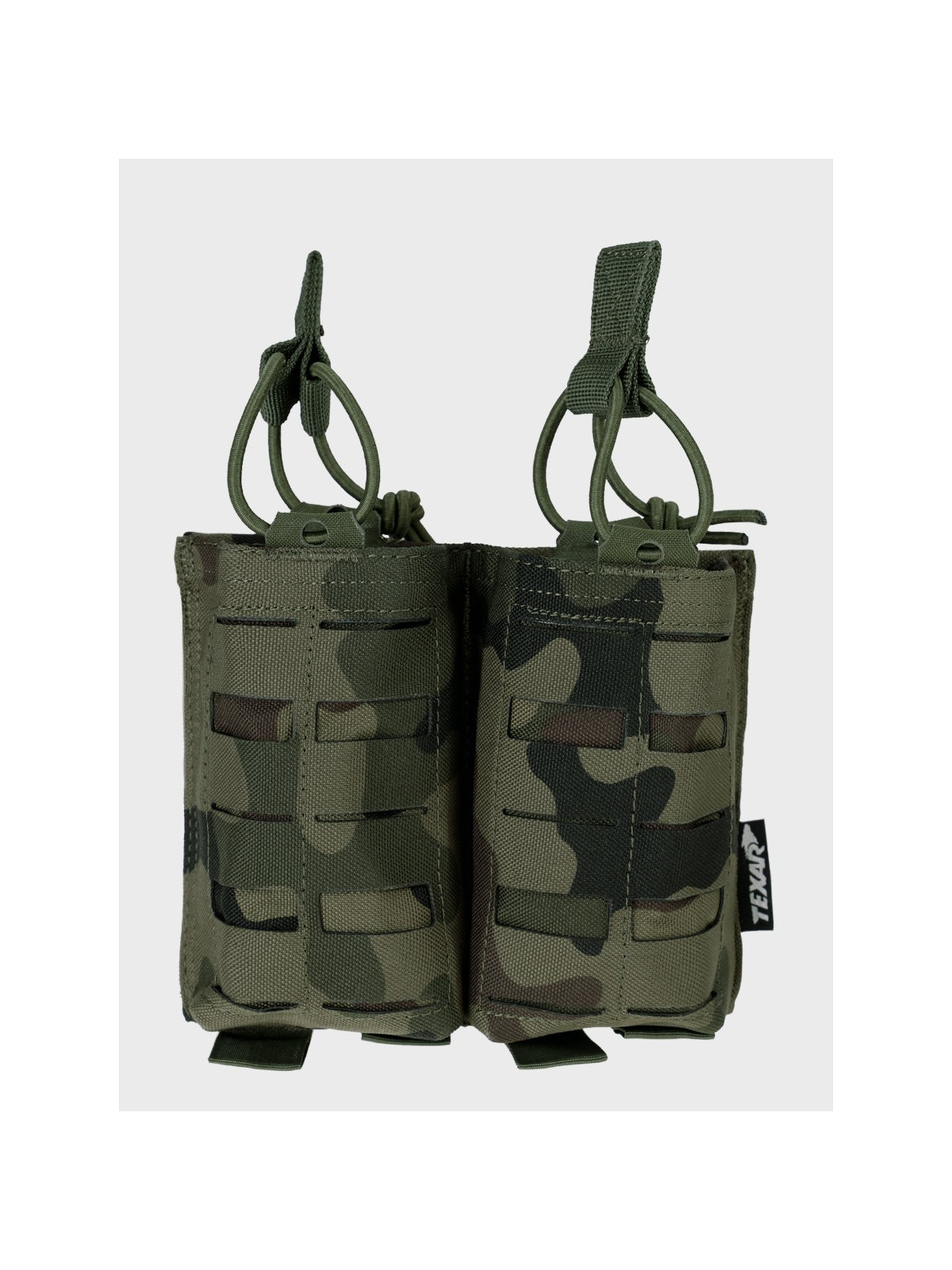 TEXAR Podwójna Ładownica na Magazynki Typu Open MAG 2 Molle PL Camo WZ.93