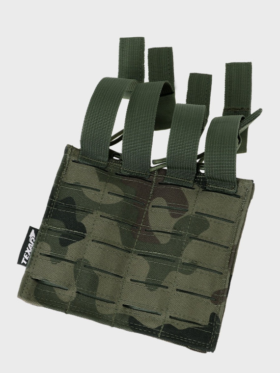 TEXAR Podwójna Ładownica na Magazynki Typu Open MAG 2 Molle PL Camo WZ.93