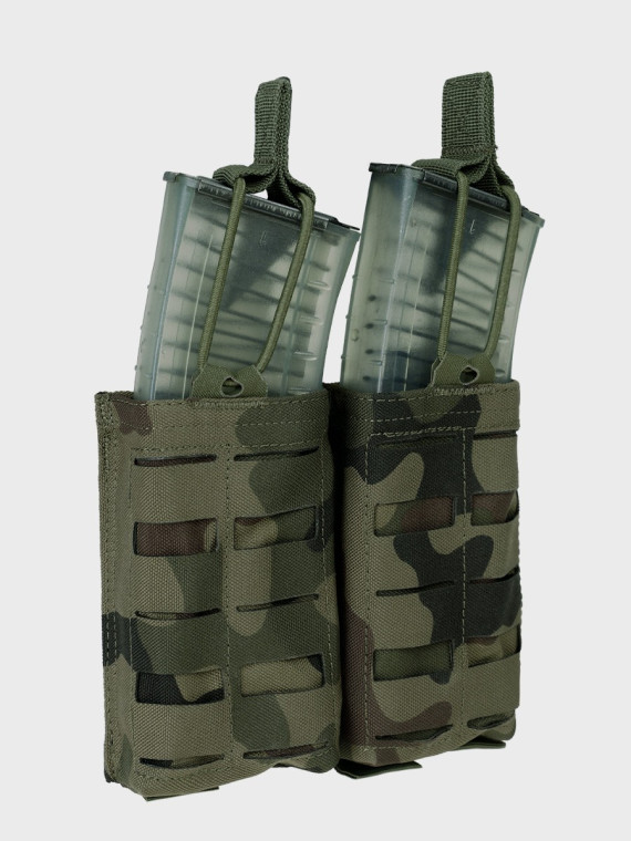 TEXAR Podwójna Ładownica na Magazynki Typu Open MAG 2 Molle PL Camo WZ.93