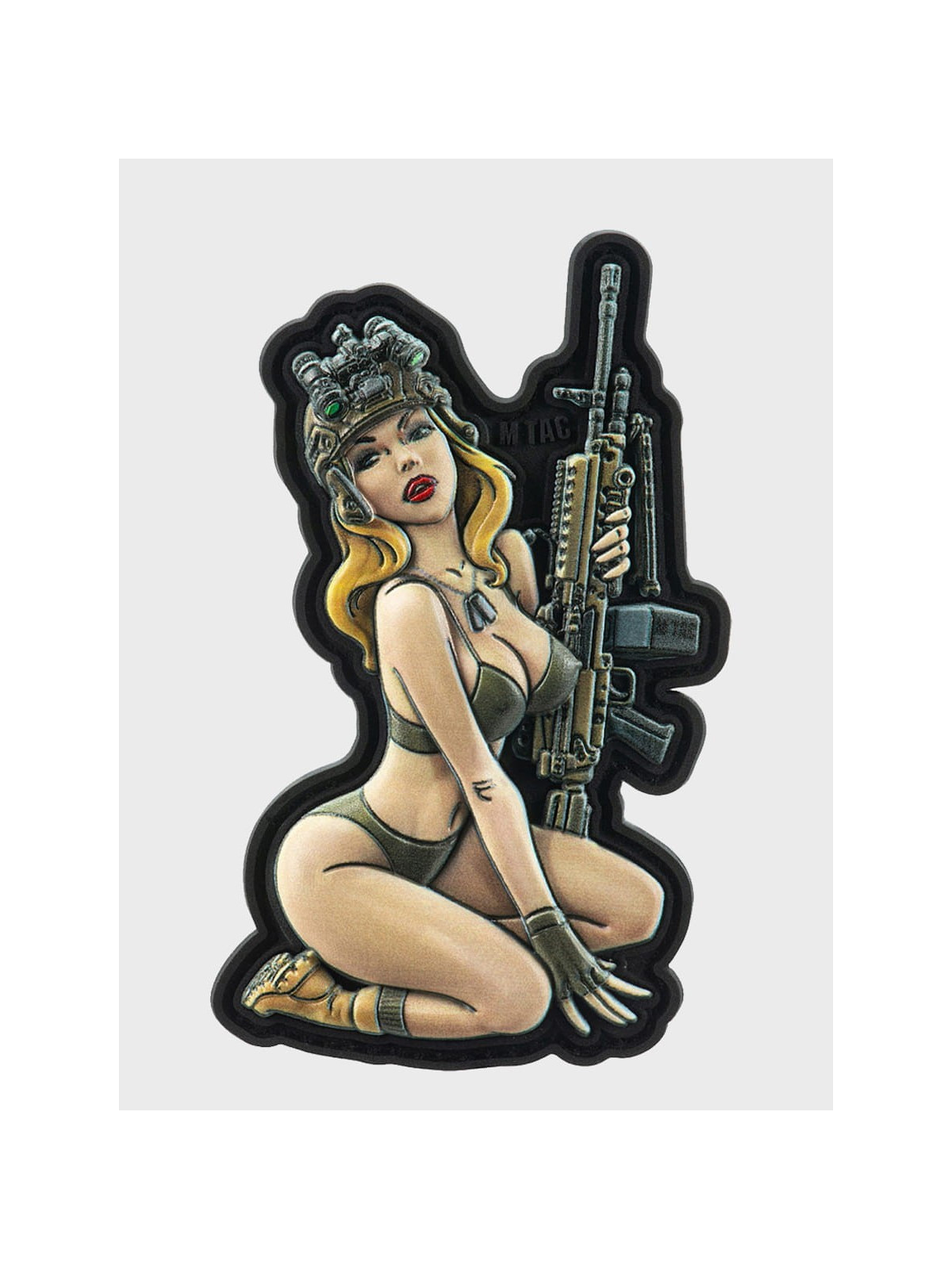 M-TAC Naszywka Tactital Girl Nr5 Oliwkowa PVC 8,7 x 5 cm