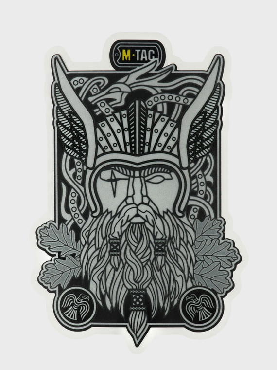 M-TAC NAKLEJKA ODBLASKOWA ODIN CZARNA