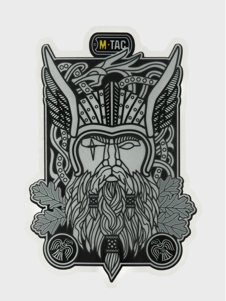 M-TAC NAKLEJKA ODBLASKOWA ODIN CZARNA