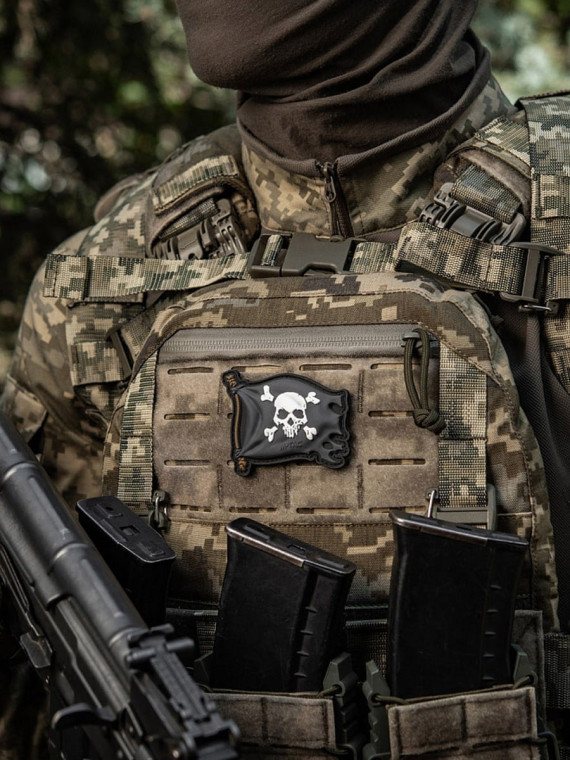 M-TAC Naszywka 3D Jolly Roger PVC Czarna
