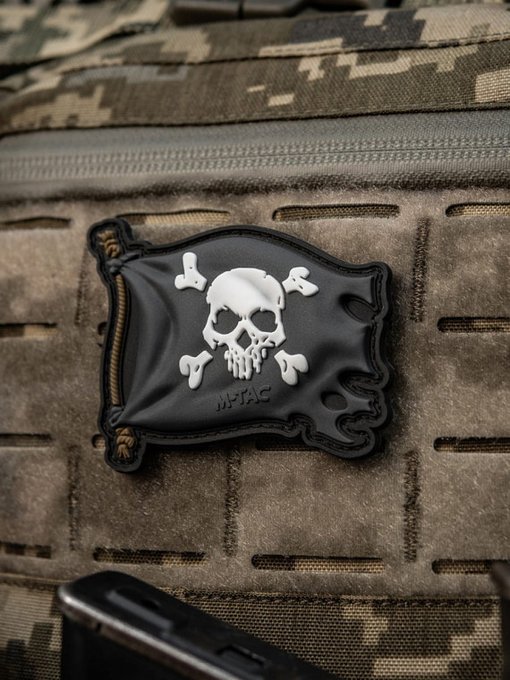 M-TAC Naszywka 3D Jolly Roger PVC Czarna