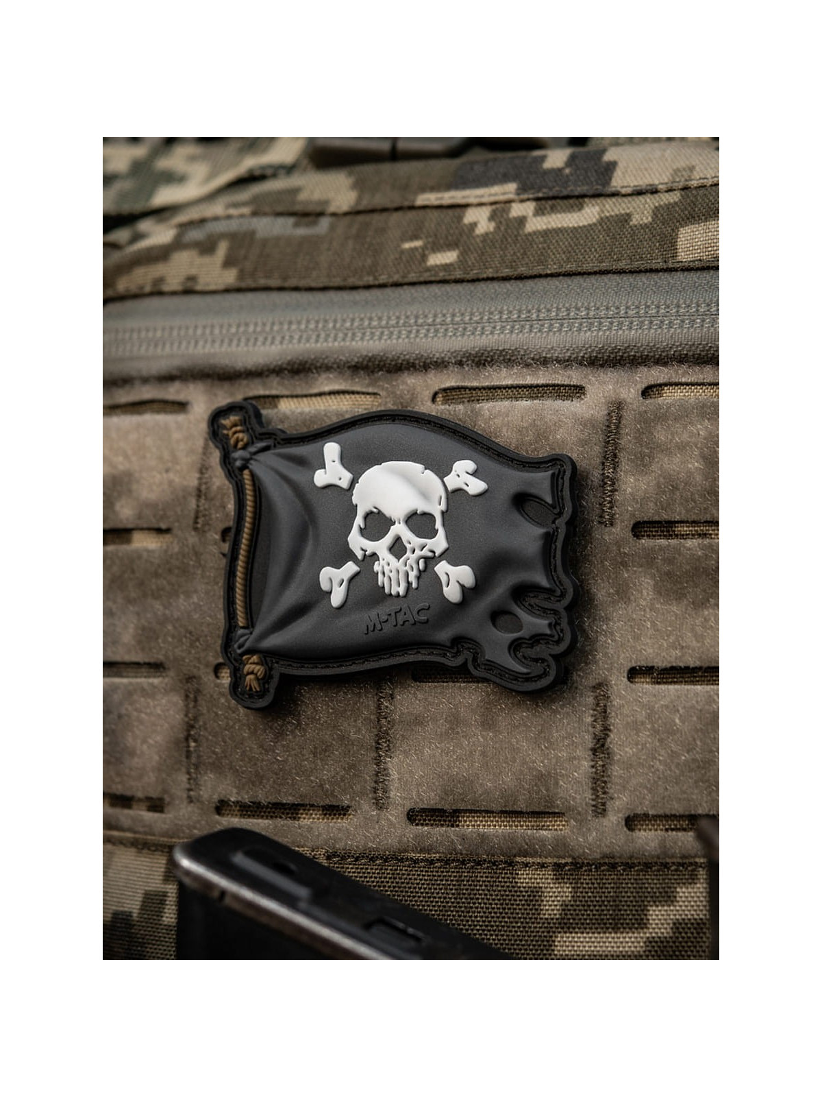 M-TAC Naszywka 3D Jolly Roger PVC Czarna