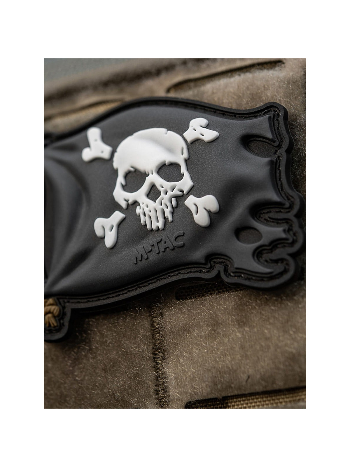 M-TAC Naszywka 3D Jolly Roger PVC Czarna