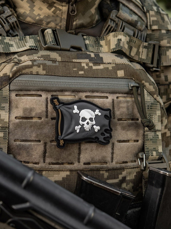 M-TAC Naszywka 3D Jolly Roger PVC Czarna