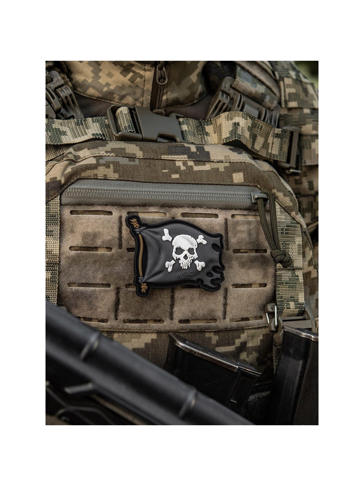 M-TAC Naszywka 3D Jolly Roger PVC Czarna