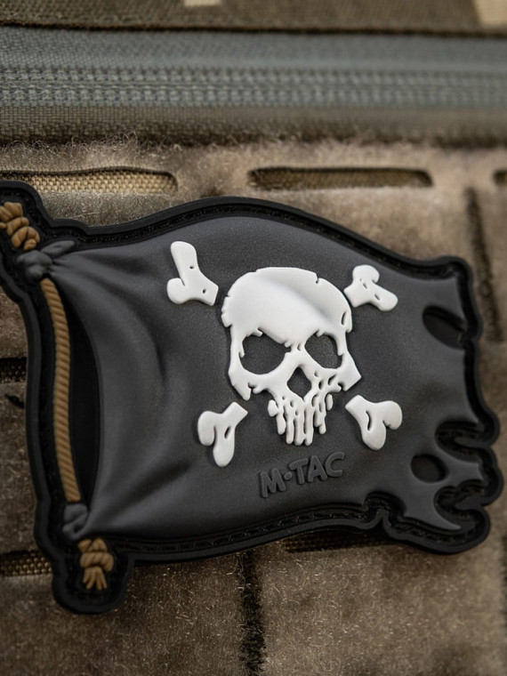 M-TAC Naszywka 3D Jolly Roger PVC Czarna