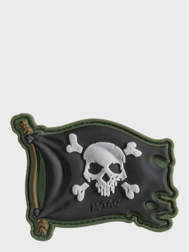 M-TAC Naszywka 3D Jolly Roger PVC Oliwkowo-czarna