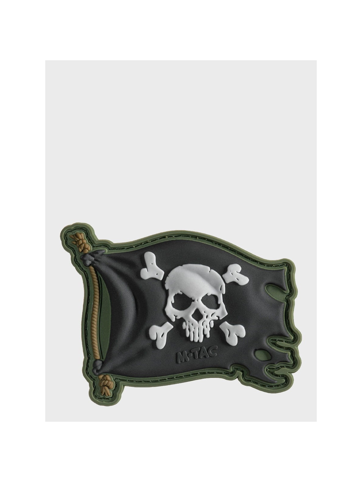 M-TAC Naszywka 3D Jolly Roger PVC Oliwkowo-czarna