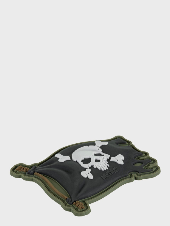 M-TAC Naszywka 3D Jolly Roger PVC Oliwkowo-czarna