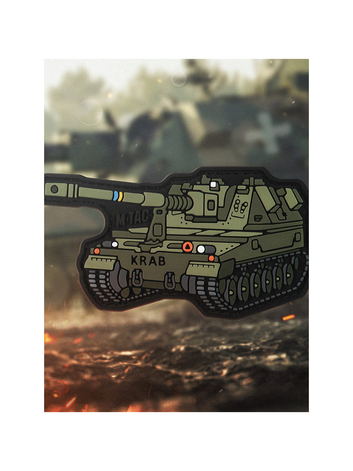 M-TAC Naszywka 3D Krab PVC 9x5 cm Oliwkowa