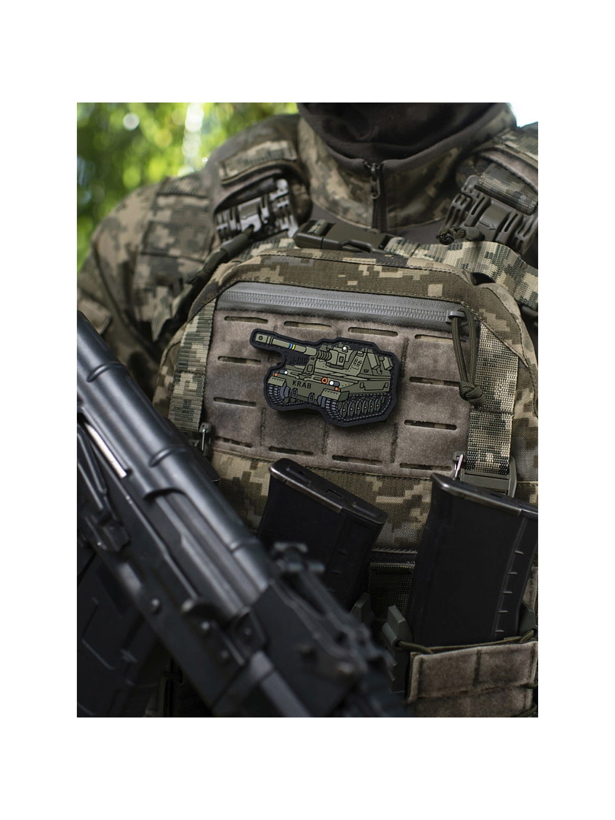 M-TAC Naszywka 3D Krab PVC 9x5 cm Oliwkowa