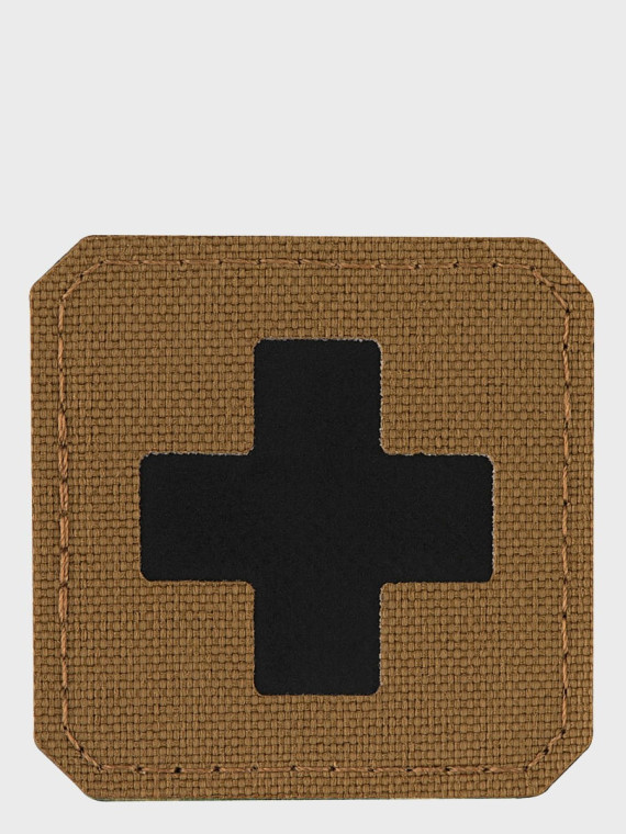 M-TAC Naszywka Medic Cross Laser Cut Coyote-czarny