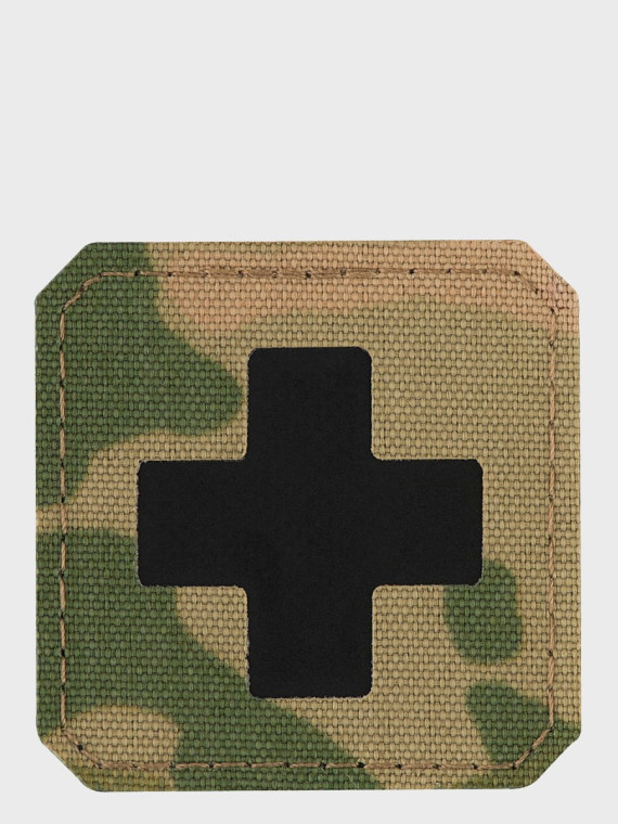M-TAC Naszywka Medic Cross Laser Cut Multicam-czarny