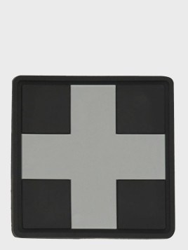 M-TAC Naszywka 3D Medic Cross Square PVC Czarno-szara