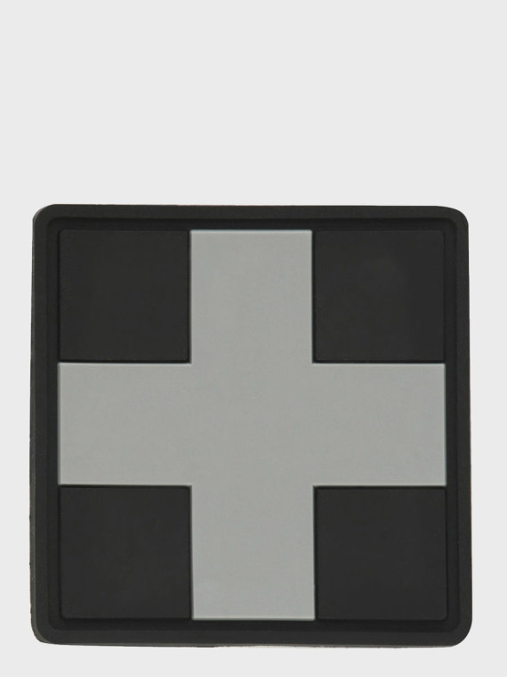 M-TAC Naszywka 3D Medic Cross Square PVC Czarno-szara