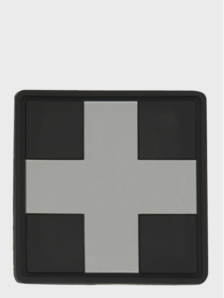 M-TAC Naszywka 3D Medic Cross Square PVC Czarno-szara