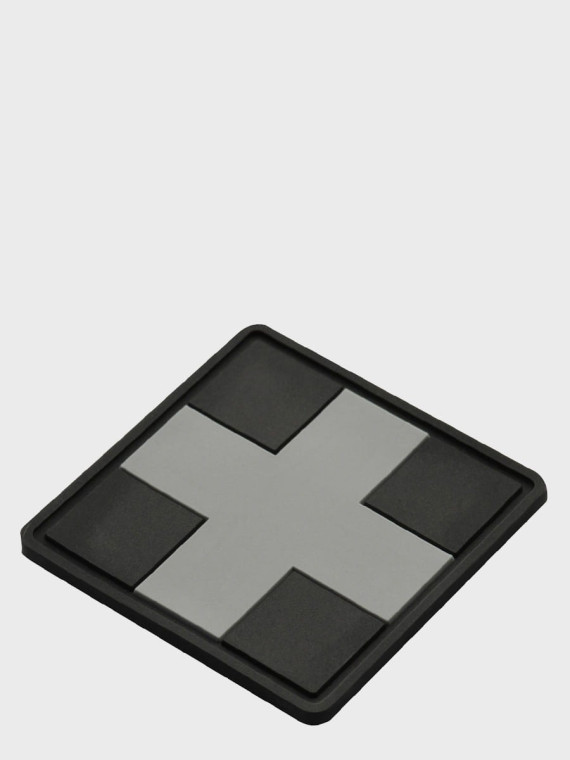 M-TAC Naszywka 3D Medic Cross Square PVC Czarno-szara