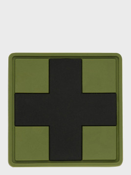 M-TAC Naszywka 3D Medic Cross Square PVC Czarno-oliwkowa