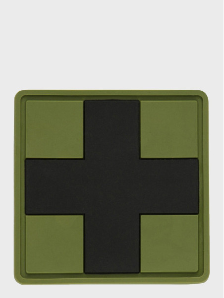 M-TAC Naszywka 3D Medic Cross Square PVC Czarno-oliwkowa
