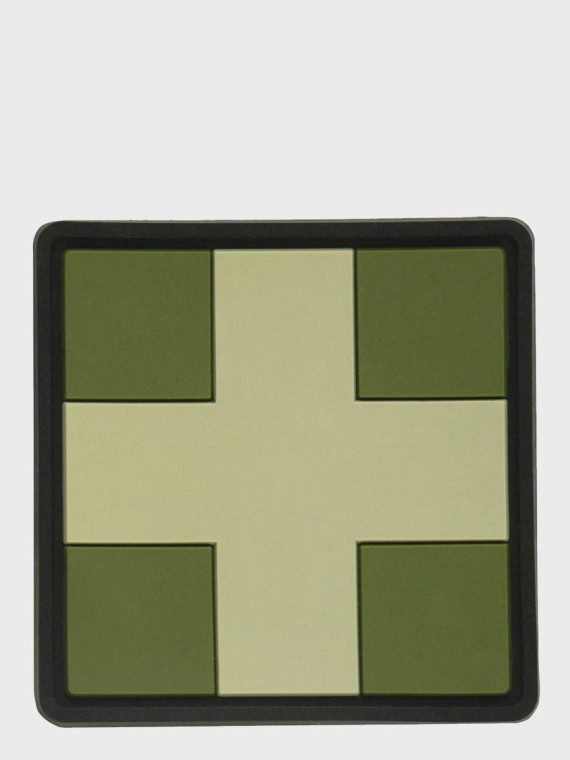 M-TAC Naszywka 3D Medic Cross Square PVC Oliwkowa