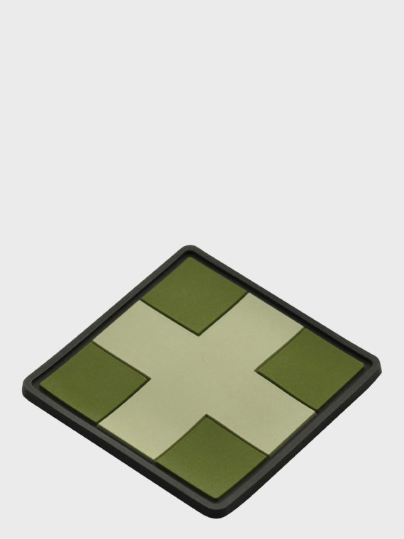 M-TAC Naszywka 3D Medic Cross Square PVC Oliwkowa
