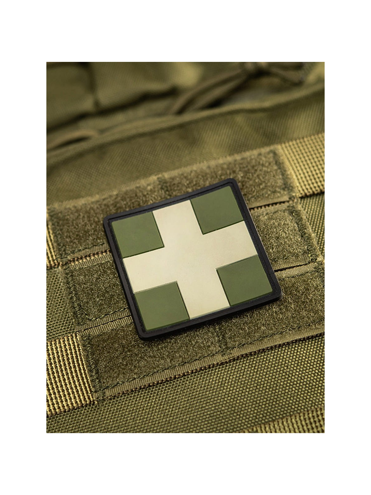 M-TAC Naszywka 3D Medic Cross Square PVC Oliwkowa