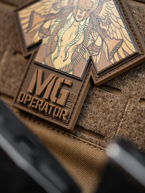 M-TAC Naszywka 3D MG Operator PVC Nadruk 9,2 x 8,6 cm Coyote