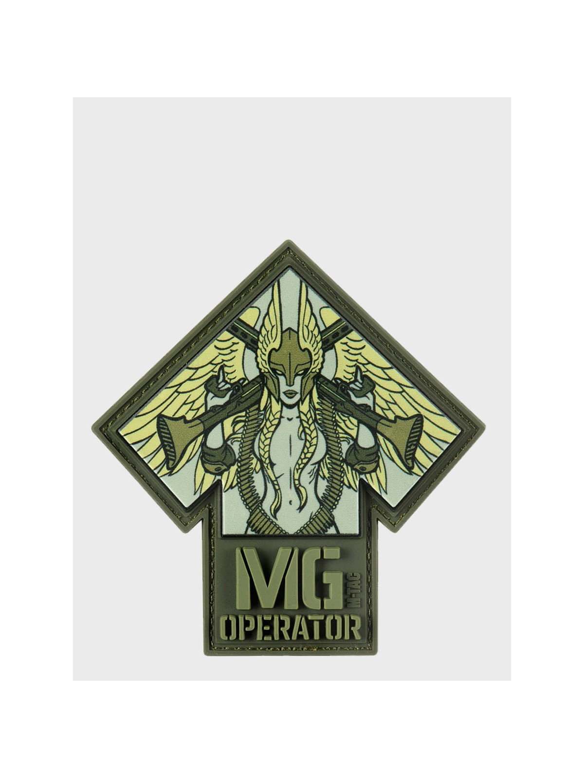 M-TAC Naszywka 3D MG Operator PVC Nadruk 9,2 x 8,6 cm oliwkowa
