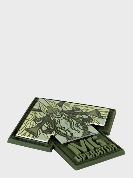 M-TAC Naszywka 3D MG Operator PVC Nadruk 9,2 x 8,6 cm oliwkowa
