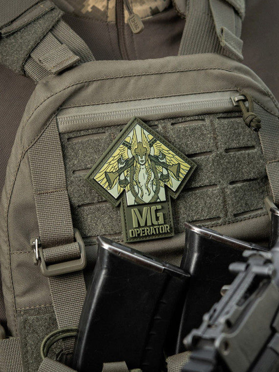 M-TAC Naszywka 3D MG Operator PVC Nadruk 9,2 x 8,6 cm oliwkowa