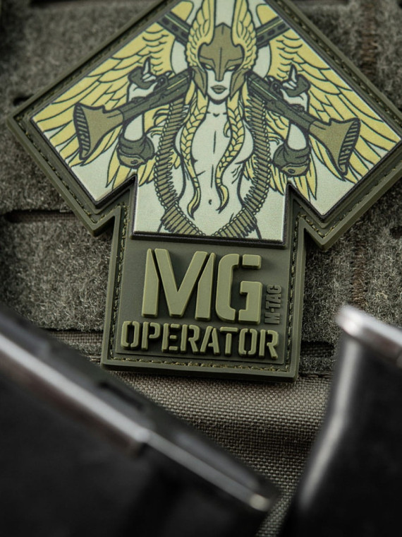 M-TAC Naszywka 3D MG Operator PVC Nadruk 9,2 x 8,6 cm oliwkowa