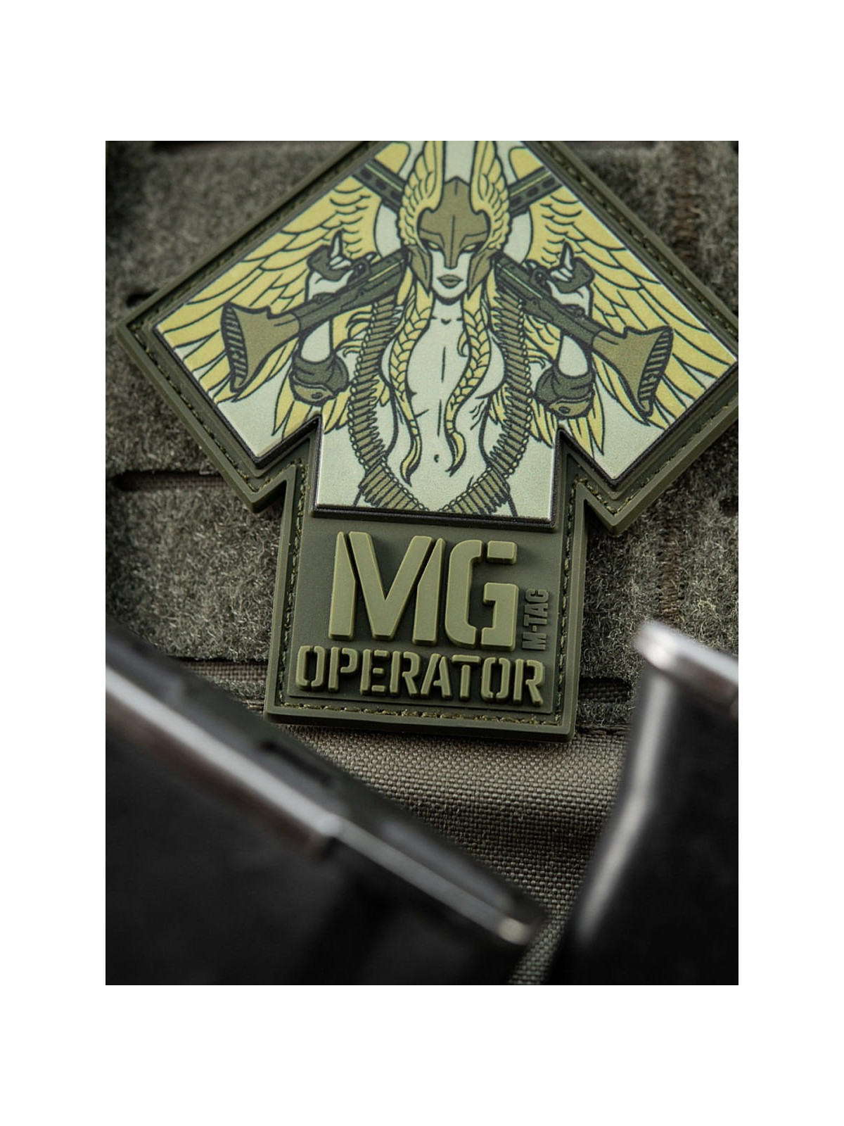 M-TAC Naszywka 3D MG Operator PVC Nadruk 9,2 x 8,6 cm oliwkowa