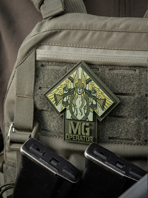 M-TAC Naszywka 3D MG Operator PVC Nadruk 9,2 x 8,6 cm oliwkowa