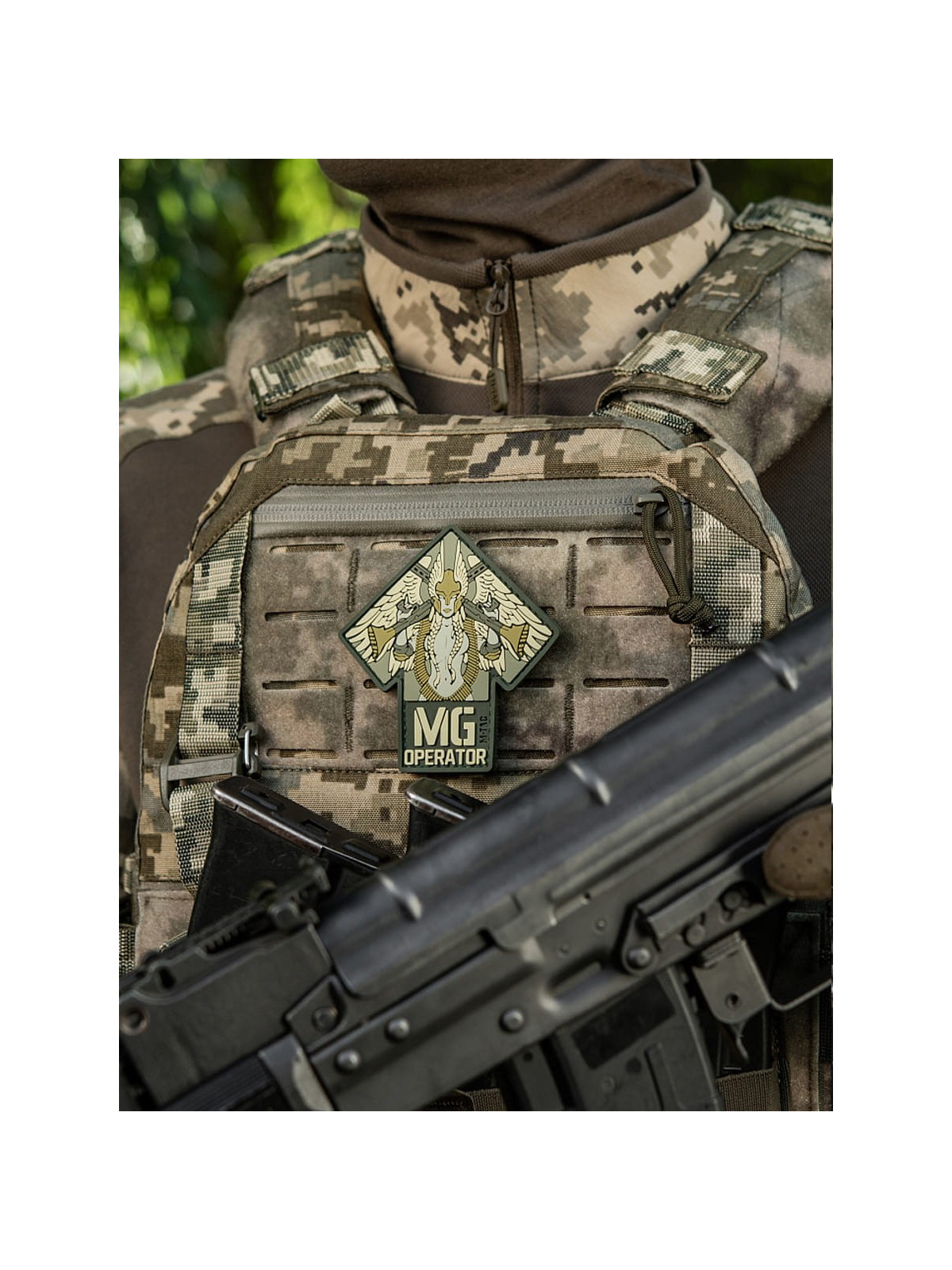 M-TAC Naszywka 3D MG Operator PVC 9,2 x 8,6 cm Oliwkowa