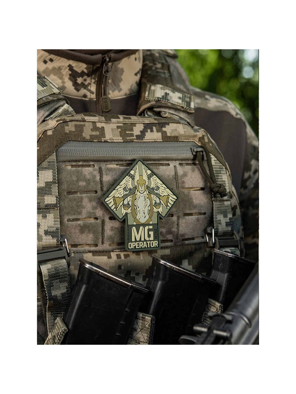 M-TAC Naszywka 3D MG Operator PVC 9,2 x 8,6 cm Oliwkowa