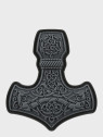 M-TAC NASZYWKA 3D MJÖLNIR MŁOT THORA DUŻA PVC SZARA